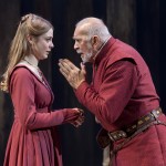 King Lear. Lauren O'Neil and Frank Langella. Photo by Richard Termine