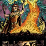 Lady MacBeth, the 3 Weird Sisters, and Richard lll, Kill Shakespeare, artwork by Andy Belanger