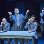 Trey Lyford, Damian Baldet, Dan Domingues, and Cindy Cheung in The Civilians’ THE GREAT IMMENSITY at The Public Theater. Photo credit: Richard Termine